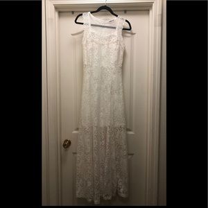 Off White Mystic Lace Maxi Dress